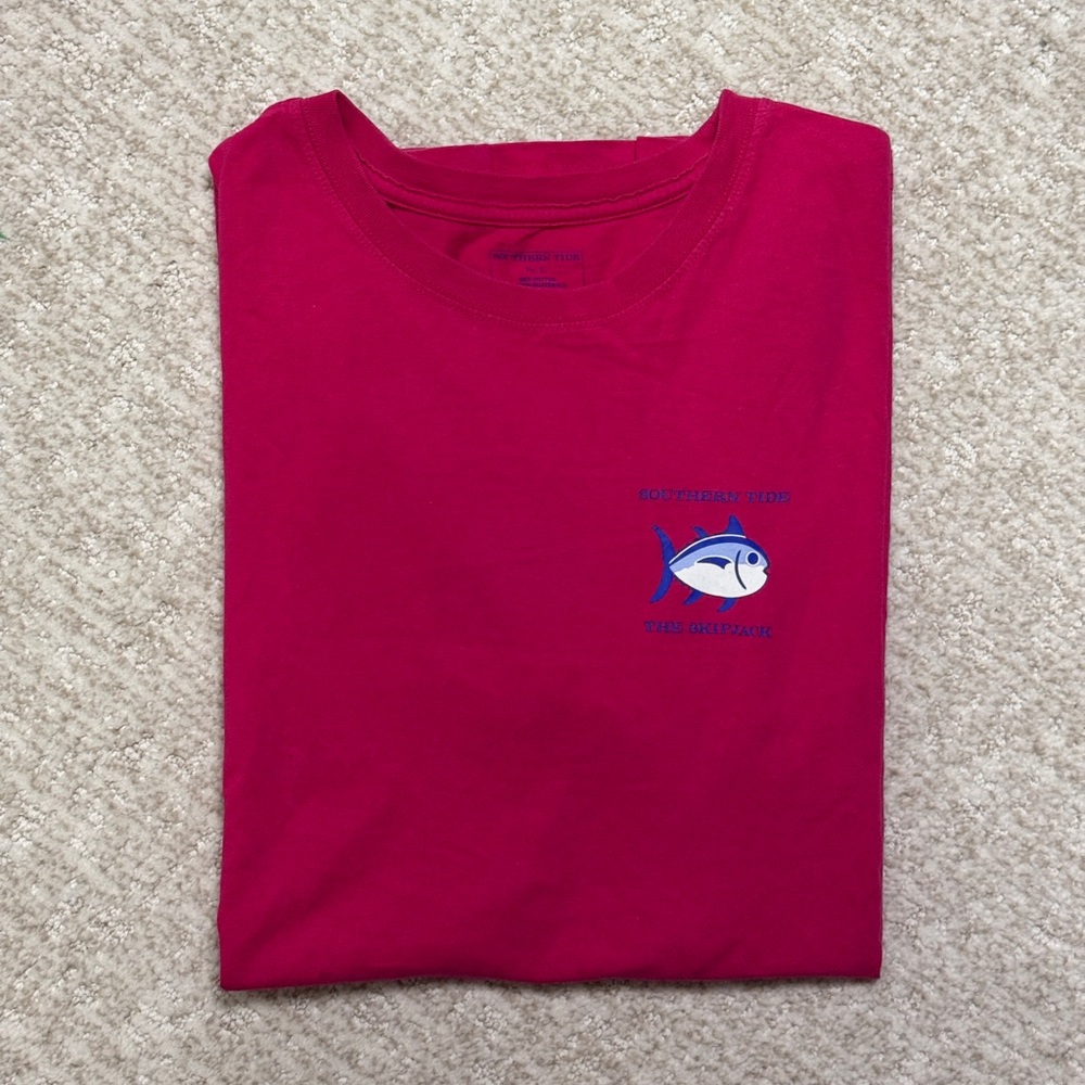 Southern Tide Original Skipjack Pink Short Sleeve T-Shirt Size L